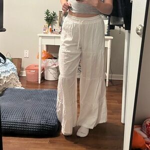 White beachy pants
